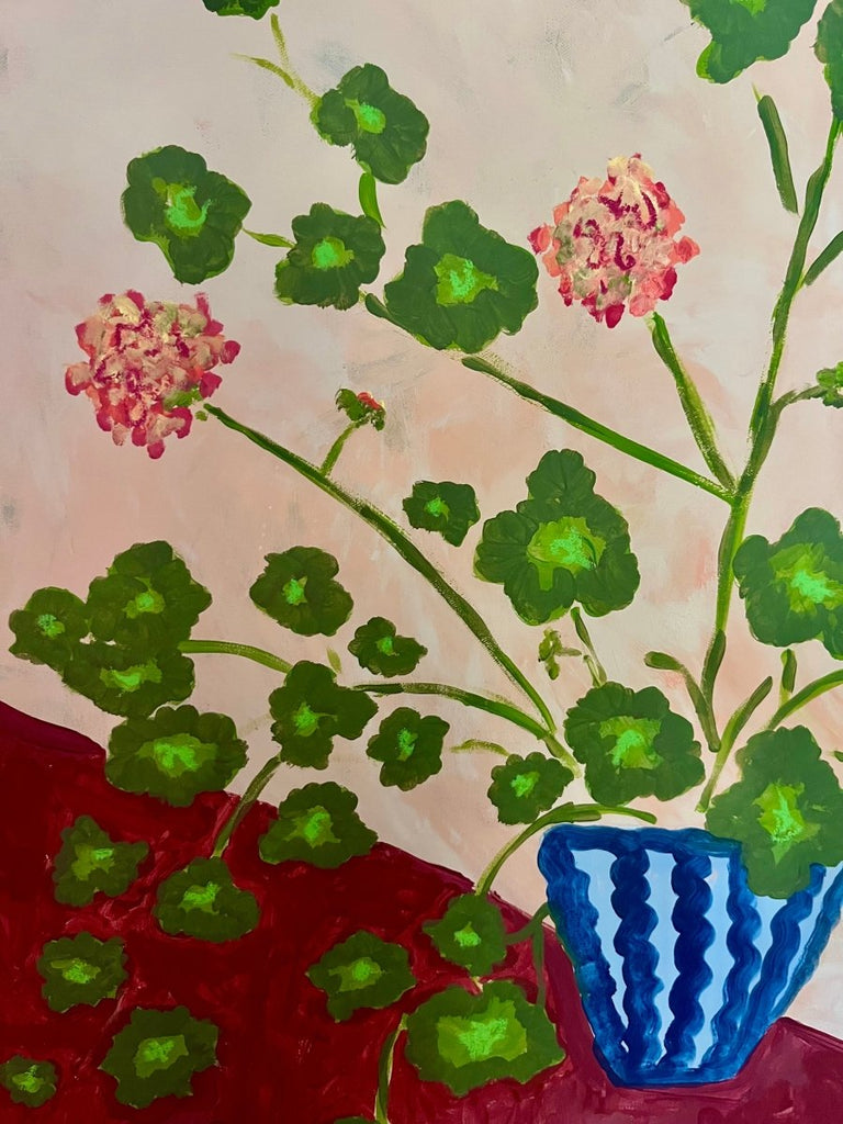 Geraniums II | 36" h x 36" w - Liza Pruitt