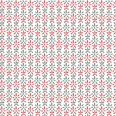 Gift Wrap - Holiday Star in Red & Green - Liza Pruitt