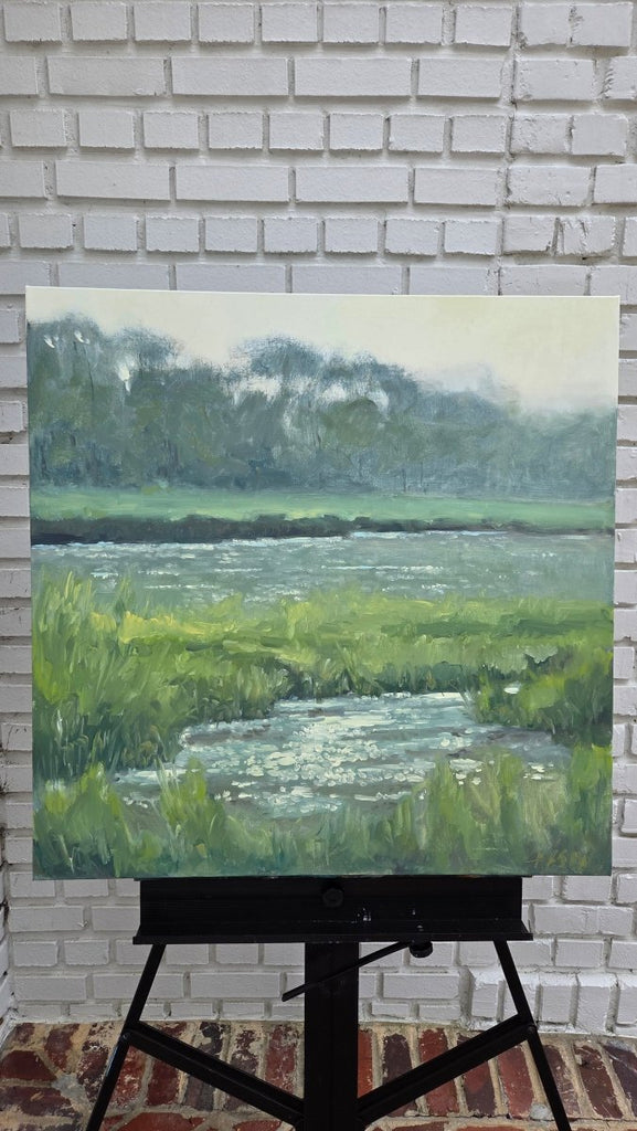 Glistening Marsh Creek | 36" h x 36" w - Liza Pruitt