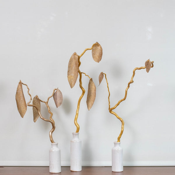 Golden Dream Leaf Triptych | 30 - 34" h - Liza Pruitt