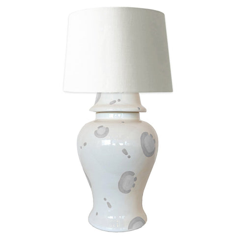 Gray Leopard Ginger Jar Lamp - Liza Pruitt