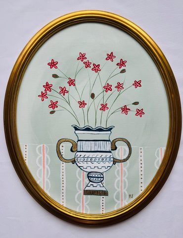 Grecian Vase | 22.25" h x 18.25" w | Framed - Liza Pruitt