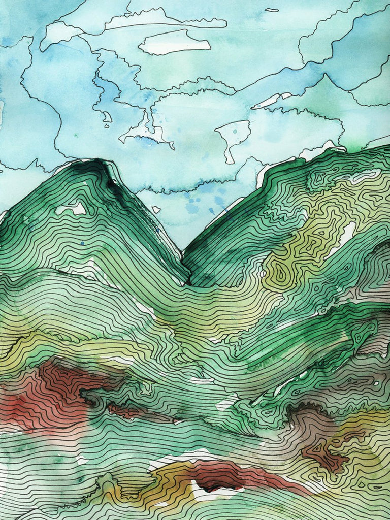Green Alps - Open Edition Canvas Print - Liza Pruitt