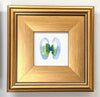 Green & Blue Coquina with gold I & II | 9" h x 9" w | Framed - Liza Pruitt