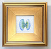 Green & Blue Coquina with gold I & II | 9" h x 9" w | Framed - Liza Pruitt