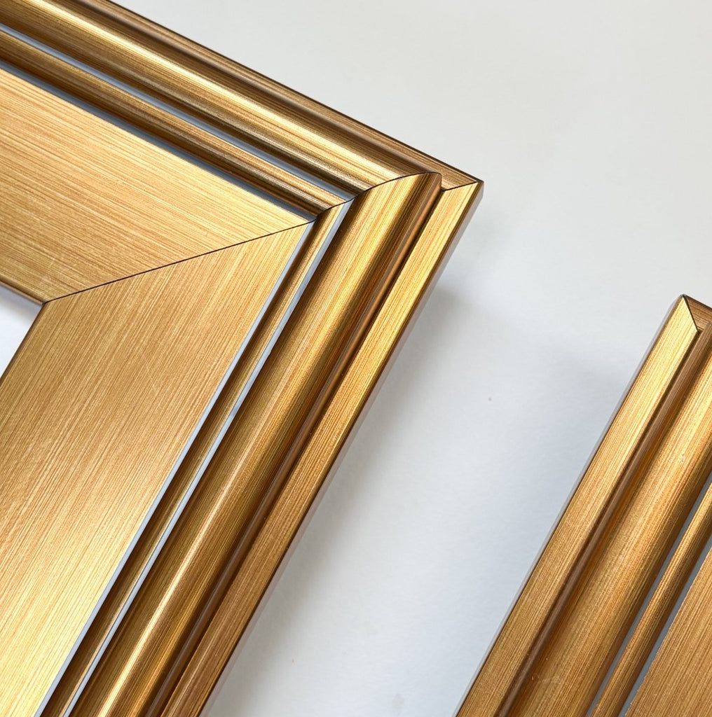 Green & Blue Coquina with gold I & II | 9" h x 9" w | Framed - Liza Pruitt
