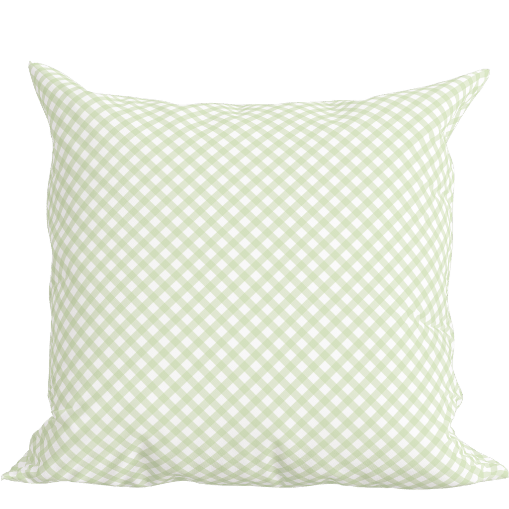 Green Check Pillow in Trellis - Liza Pruitt