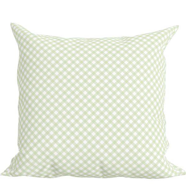 Green Check Pillow in Trellis - Liza Pruitt