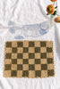 Green checked Placemat, Rectangular raffia tabletop - Liza Pruitt