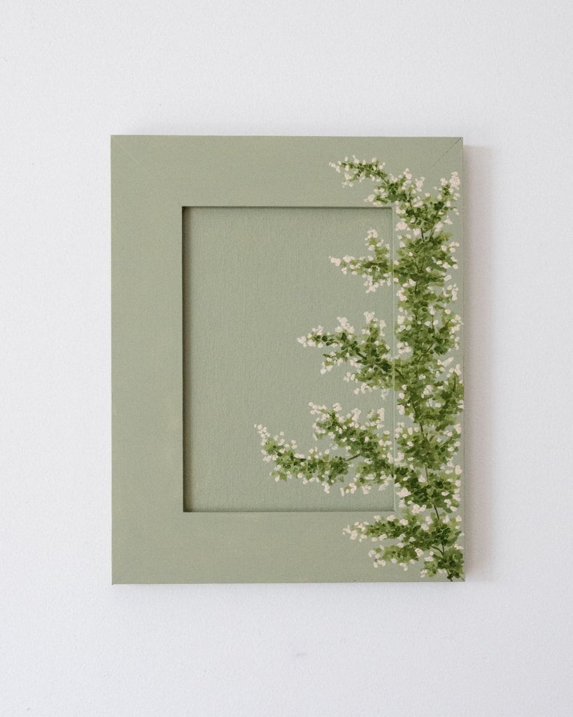 Green Drapery III | 9.5" h x 7.5" w | Framed - Liza Pruitt
