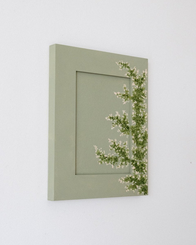 Green Drapery III | 9.5" h x 7.5" w | Framed - Liza Pruitt