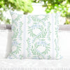 Green Floral Pillow in Bluebonnet - Liza Pruitt