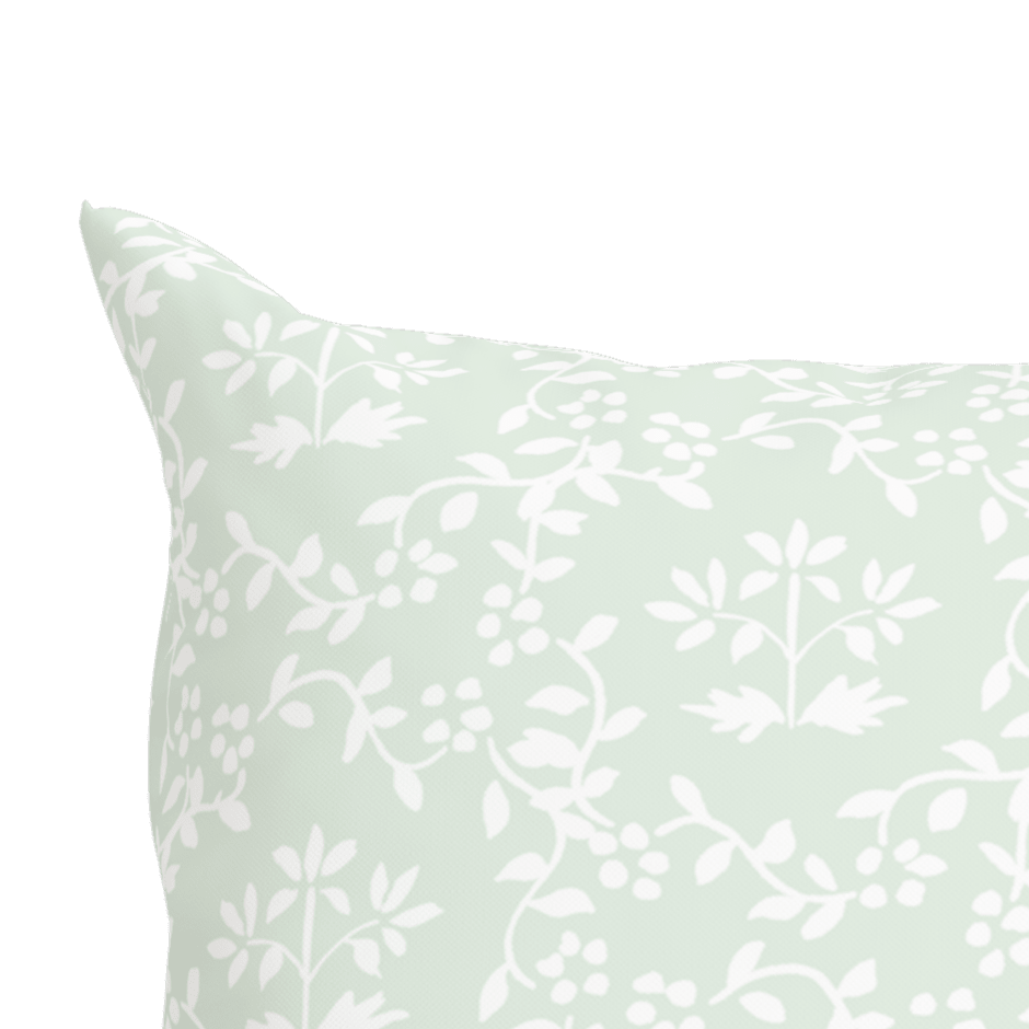 Green Floral Pillow in Primrose - Liza Pruitt