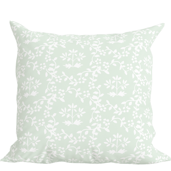 Green Floral Pillow in Primrose - Liza Pruitt