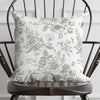 Green Floral Toile Pillow in Rosecrest - Liza Pruitt