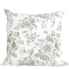 Green Floral Toile Pillow in Rosecrest - Liza Pruitt