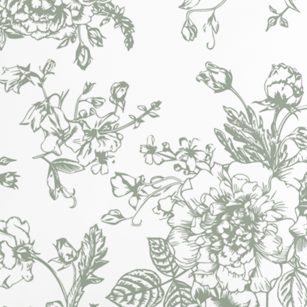Green Floral Toile Pillow in Rosecrest - Liza Pruitt