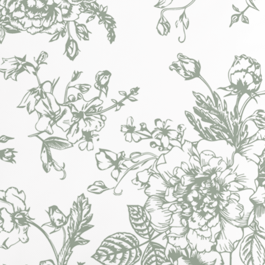 Green Floral Toile Pillow in Rosecrest - Liza Pruitt