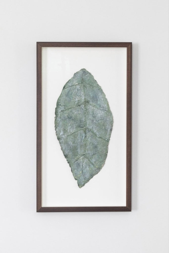 Green Gray Light Leaf I | 25" h x 14" w | Framed - Liza Pruitt