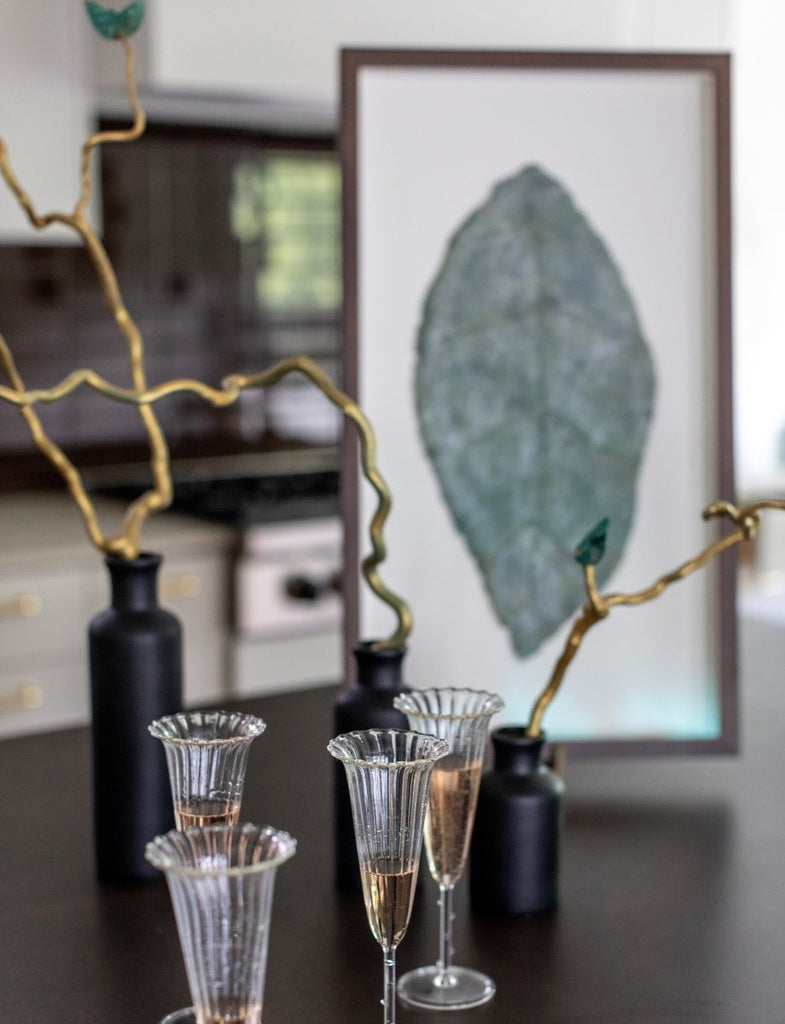 Green Gray Light Leaf I | 25" h x 14" w | Framed - Liza Pruitt