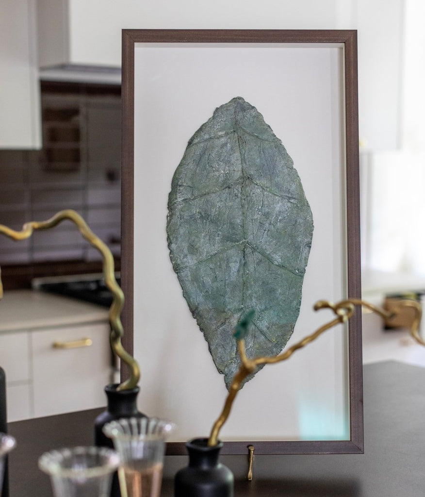 Green Gray Light Leaf I | 25" h x 14" w | Framed - Liza Pruitt