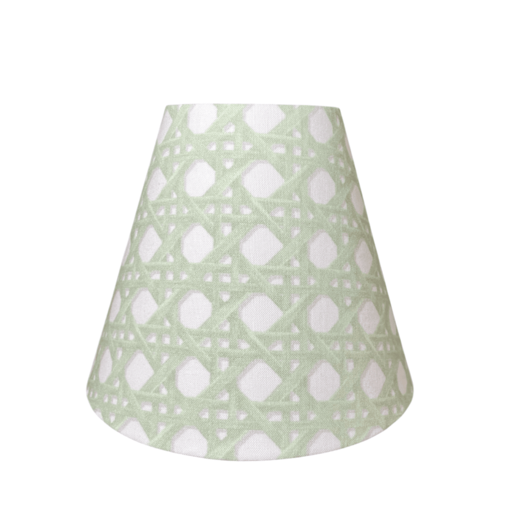 Green Rattan Sconce Shade in Sally - Liza Pruitt