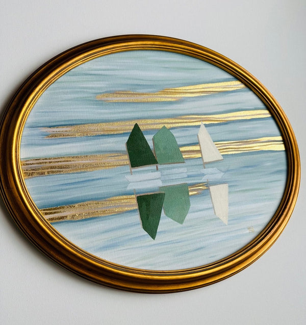 Green Reflections | 18 1/2" h x 22 1/2" w | Framed - Liza Pruitt