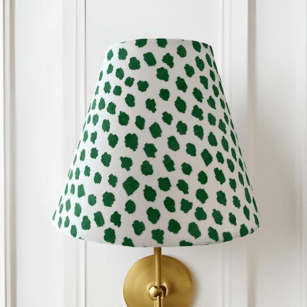 Green Sconce Shade in Cheetah Spots - Liza Pruitt