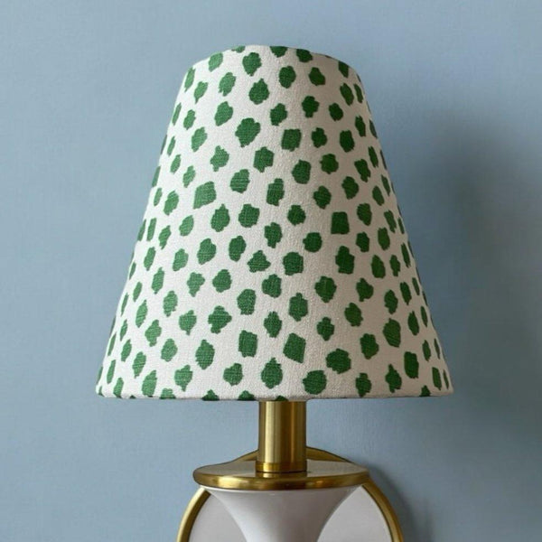 Green Sconce Shade in Cheetah Spots - Liza Pruitt