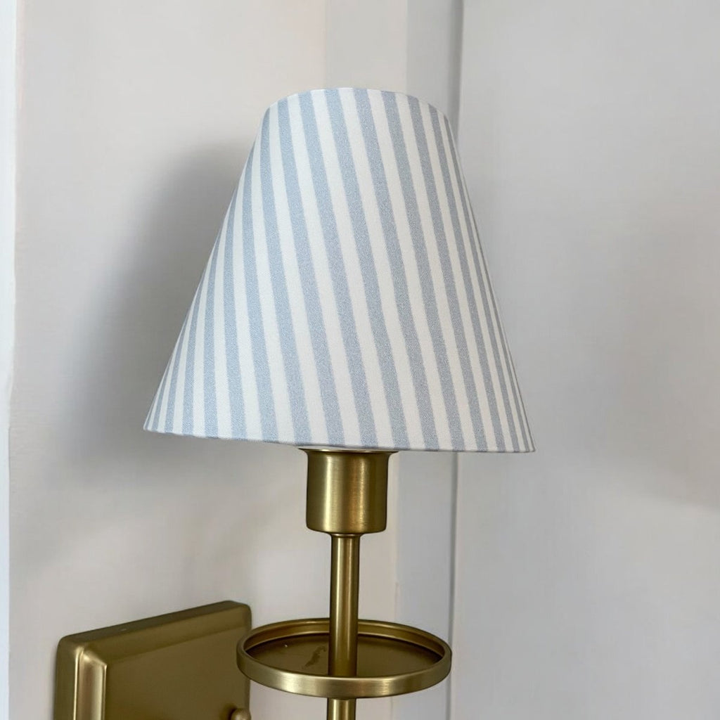 Green Striped Sconce Shade - Liza Pruitt