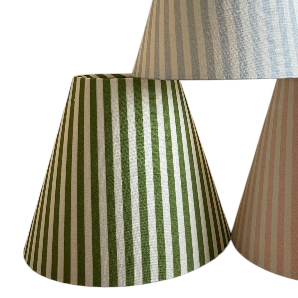 Green Striped Sconce Shade - Liza Pruitt