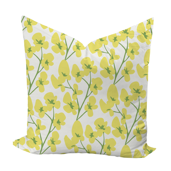 Greenville Floral Pillow Cover in Daffodil - Liza Pruitt