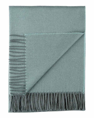 Grey 100% Baby Alpaca Throw Blanket - Misty Mountain - Liza Pruitt