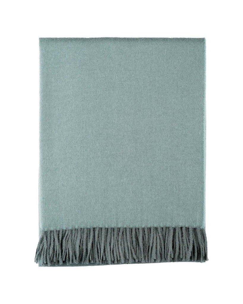 Grey 100% Baby Alpaca Throw Blanket - Misty Mountain - Liza Pruitt