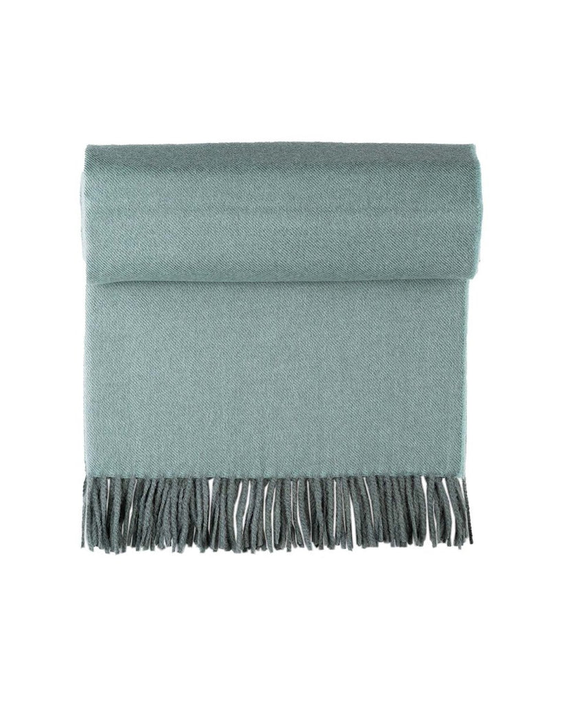 Grey 100% Baby Alpaca Throw Blanket - Misty Mountain - Liza Pruitt