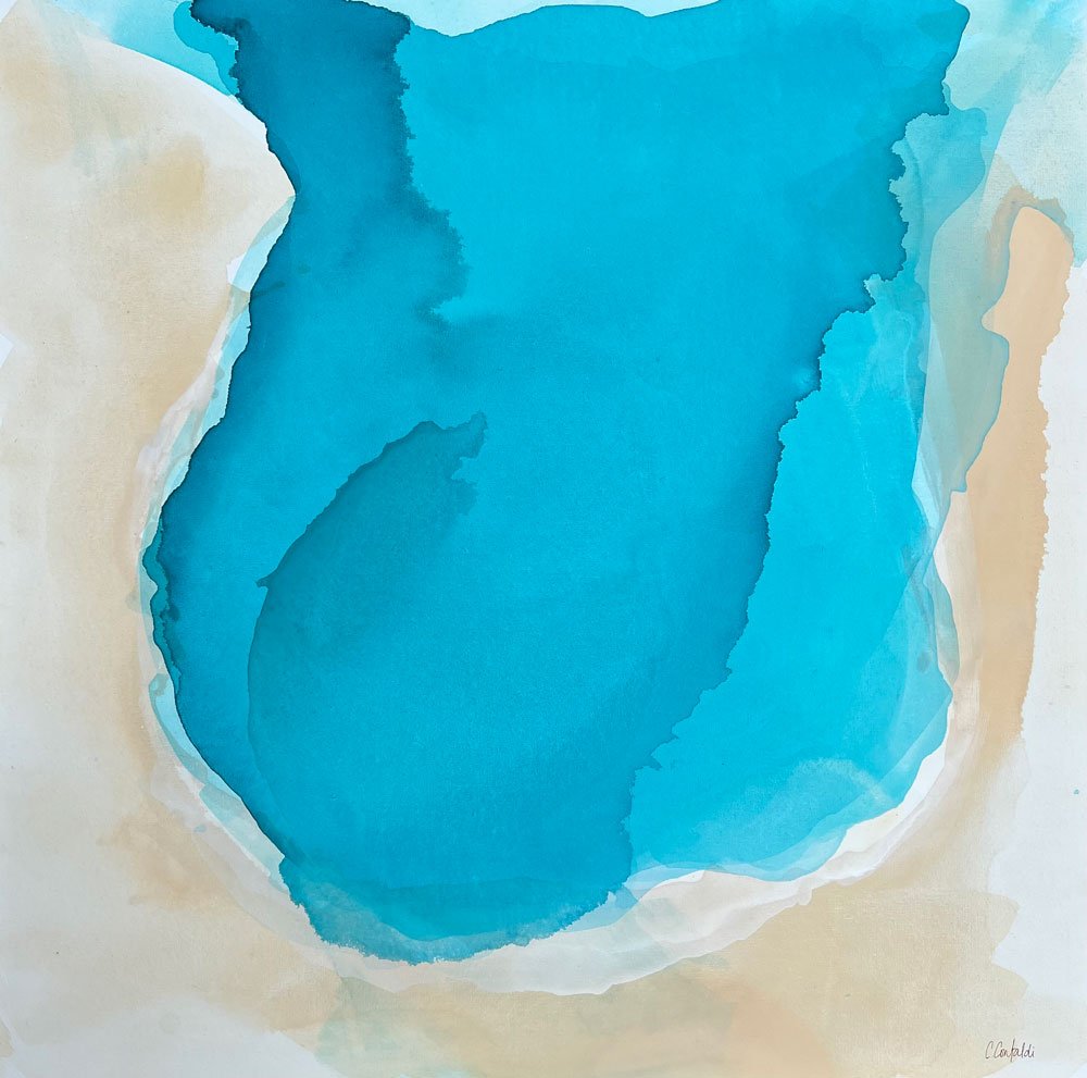 Half Moon Bay | 36" h x 36” w | Framed - Liza Pruitt