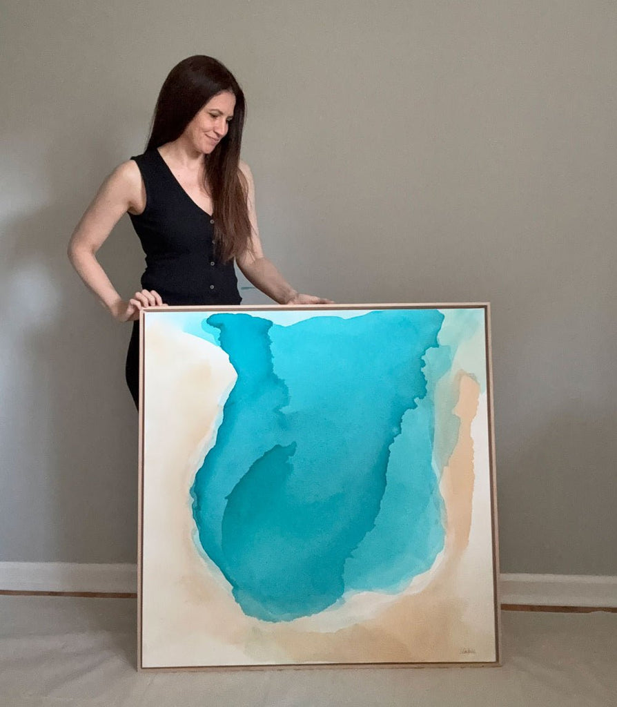 Half Moon Bay | 36" h x 36” w | Framed - Liza Pruitt