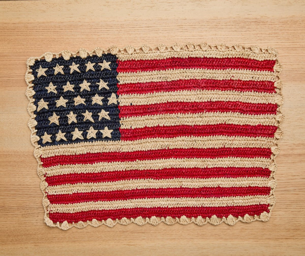 Handcrafted Scalloped Americana Placemats - American Flag Design - Payton James X Tuckernuck - Liza Pruitt