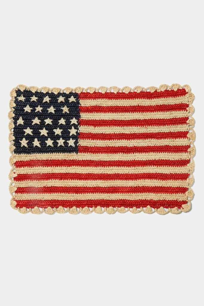 Handcrafted Scalloped Americana Placemats - American Flag Design - Payton James X Tuckernuck - Liza Pruitt