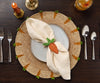Handwoven Carrot Round Raffia Placemat – Artisan Table Décor - Liza Pruitt