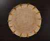 Handwoven Carrot Round Raffia Placemat – Artisan Table Décor - Liza Pruitt