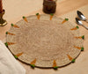 Handwoven Carrot Round Raffia Placemat – Artisan Table Décor - Liza Pruitt