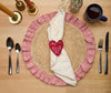 Handwoven Heart Napkin Rings – Set of 4 Palm Napkin Holders - Liza Pruitt