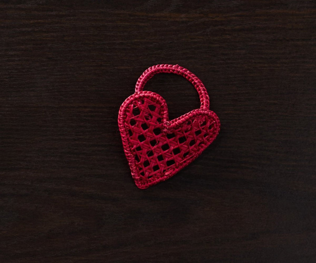 Handwoven Heart Napkin Rings – Set of 4 Palm Napkin Holders - Liza Pruitt