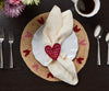 Handwoven Heart Raffia Placemat – Artisan Table Décor with Red & Pink Hearts - Liza Pruitt