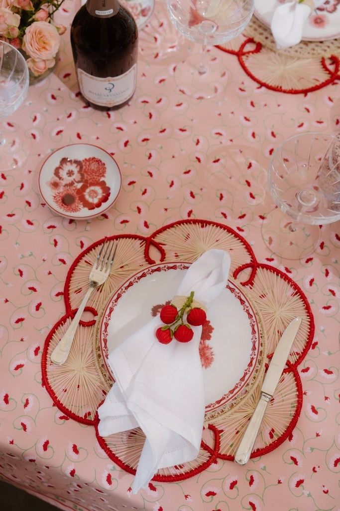 Handwoven Iraca Flora Iraca Charger (Rosso) - Liza Pruitt