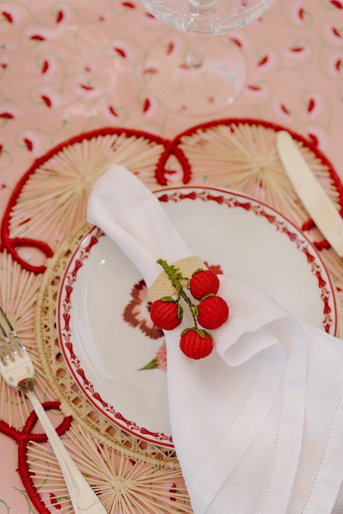 Handwoven Iraca Pomodori Iraca Napkin Rings - Liza Pruitt