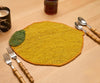 Handwoven Lemon Placemat – Raffia Fruit Shaped Table Mat, Summer Table Decor - Liza Pruitt