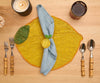 Handwoven Lemon Placemat – Raffia Fruit Shaped Table Mat, Summer Table Decor - Liza Pruitt