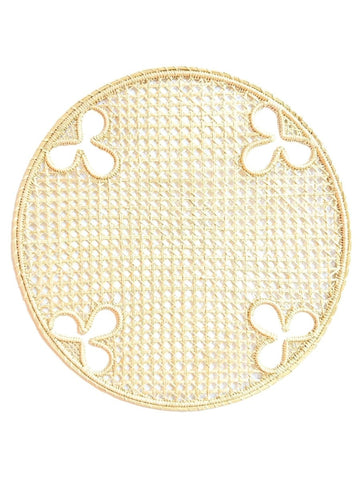 Handwoven Olive Motif Iraca Charger - Liza Pruitt